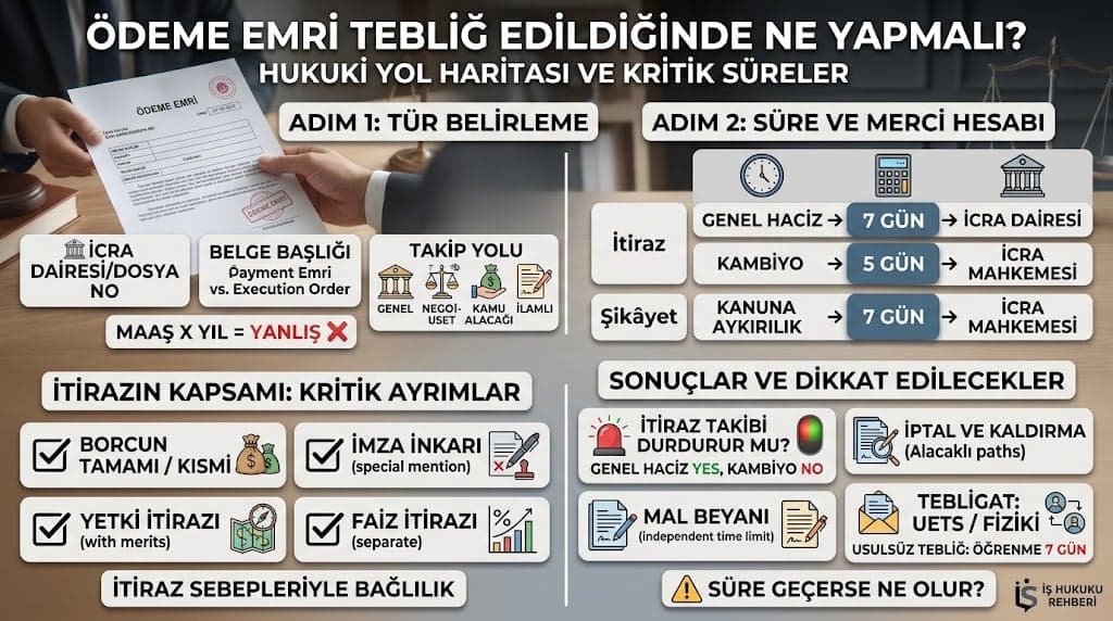 İcra Ödeme Emrine İtiraz: Takip Türü, Süre ve Merci